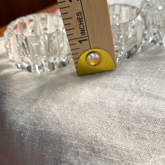 Lot of 3 cut glass open salt bowls. Victorian ornate - Picture 7 of 8